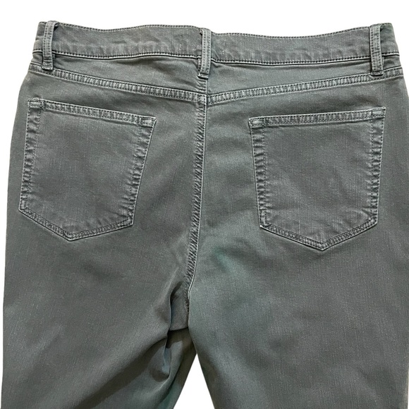 Loft Skinny Crop women’s olive green jeans size 12 - Picture 4 of 11